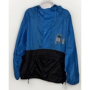 Carolina Panthers Hoodie Windbreaker Men's XL 100% Nylon Chest 52"